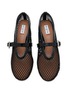 Detail View - Click To Enlarge - ALAÏA - 55 Fishnet Mary Jane Leather Pumps