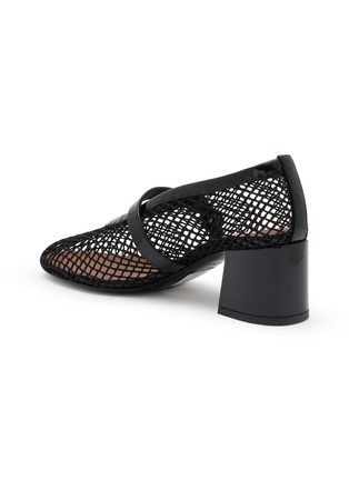  - ALAÏA - 55 Fishnet Mary Jane Leather Pumps