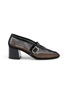 Main View - Click To Enlarge - ALAÏA - 55 Fishnet Mary Jane Leather Pumps