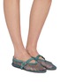 Figure View - Click To Enlarge - ALAÏA - La Fishnet Strass Suede Mary Jane Flats