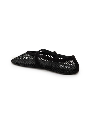  - ALAÏA - La Ballerine Suede Mesh Mary Jane Flats
