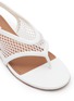 Detail View - Click To Enlarge - ALAÏA - Flat Fishnet Leather Thong Sandals