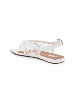  - ALAÏA - Flat Fishnet Leather Thong Sandals