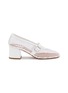 ALAÏA 55 Patent Leather Fishnet Pumps