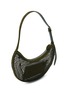 Detail View - Click To Enlarge - ALAÏA - One Piece Demi Lune Fishnet Suede Leather Shoulder Bag
