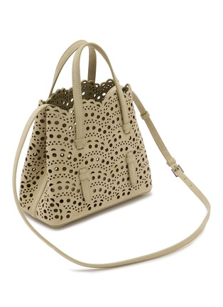 Detail View - Click To Enlarge - ALAÏA - Mina 20 Vienne Wave Nubuck Calfskin Leather Tote Bag