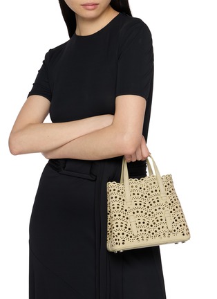Front View - Click To Enlarge - ALAÏA - Mina 20 Vienne Wave Nubuck Calfskin Leather Tote Bag