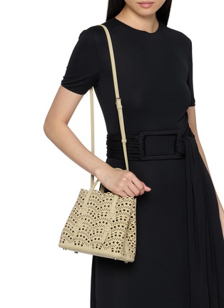 Figure View - Click To Enlarge - ALAÏA - Mina 20 Vienne Wave Nubuck Calfskin Leather Tote Bag