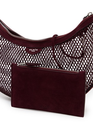  - ALAÏA - One Piece Demi Lune Fishnet Suede Leather Shoulder Bag
