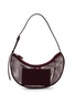 ALAÏA One Piece Demi Lune Fishnet Suede Leather Shoulder Bag