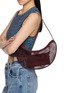 Figure View - Click To Enlarge - ALAÏA - One Piece Demi Lune Fishnet Suede Leather Shoulder Bag