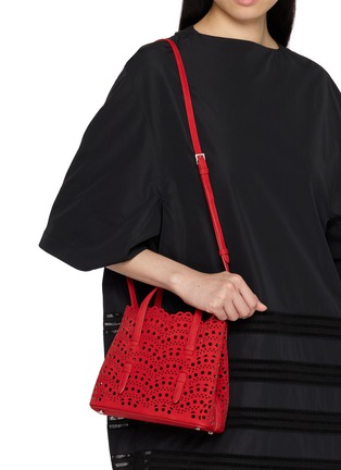 Front View - Click To Enlarge - ALAÏA - Mina 20 Nubuck Leather Bag