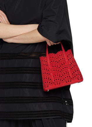 Figure View - Click To Enlarge - ALAÏA - Mina 20 Nubuck Leather Bag