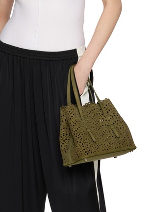 Front View - Click To Enlarge - ALAÏA - Mina 20 Nubuck Leather Bag