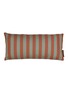 GARDEN GLORY Small Striped Outdoor Pillow — Eucalyptus and Terracotta
