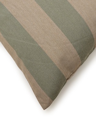 Detail View - Click To Enlarge - GARDEN GLORY - Big Striped Outdoor Pillow — Eucalyptus and Beige