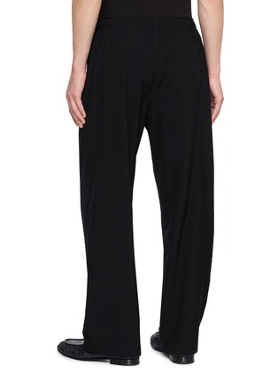 Back View - Click To Enlarge - THE ROW - Pascale Drawstring Waistband Wool Twill Pants