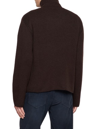 Back View - Click To Enlarge - THE ROW - Quarter Zip Knit Sweater