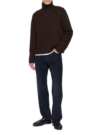 Figure View - Click To Enlarge - THE ROW - Quarter Zip Knit Sweater