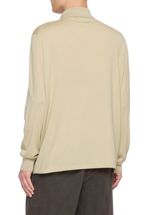 Back View - Click To Enlarge - THE ROW - Menville Wool Knit Polo Sweater