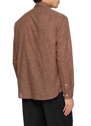 Back View - Click To Enlarge - THE ROW - Pompeo Chequered Cotton Shirt