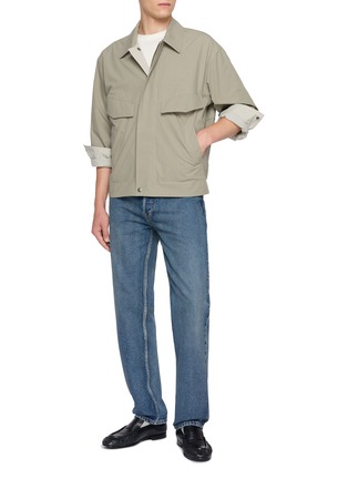 Figure View - Click To Enlarge - THE ROW - Moe Straight Leg Cotton Denim Jeans