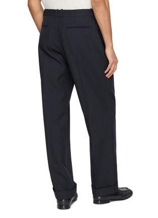 Back View - Click To Enlarge - THE ROW - Tavel Pinstriped Wool Silk Pants