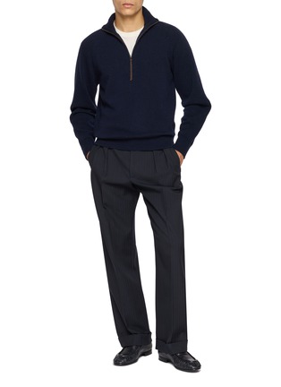 Figure View - Click To Enlarge - THE ROW - Tavel Pinstriped Wool Silk Pants