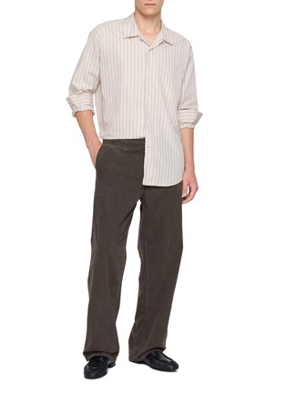 Figure View - Click To Enlarge - THE ROW - Vanja Striped Cotton Shirt