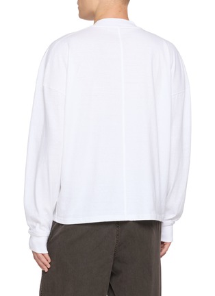 Back View - Click To Enlarge - THE ROW - Dolino Long Sleeve Cotton Jersey Top