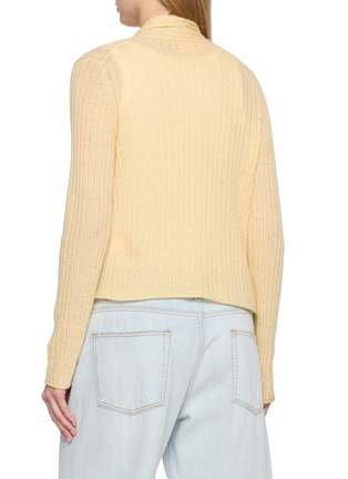 Back View - Click To Enlarge - GUEST IN RESIDENCE - Rib Stealth Shawl Collar Cardigan