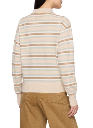 Back View - Click To Enlarge - GUEST IN RESIDENCE - Collegiate Striped Cashmere Polo