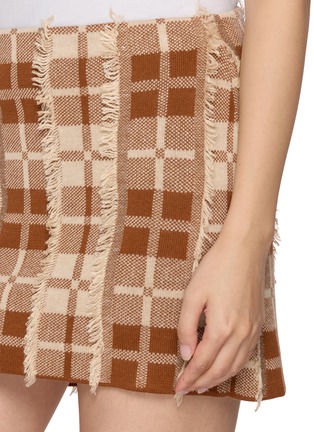  - GUEST IN RESIDENCE - Fringed Plaid Mini Skirt