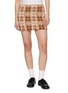 GUEST IN RESIDENCE Fringed Plaid Mini Skirt