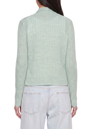 Back View - Click To Enlarge - GUEST IN RESIDENCE - Ribbed Stealth Cardigan