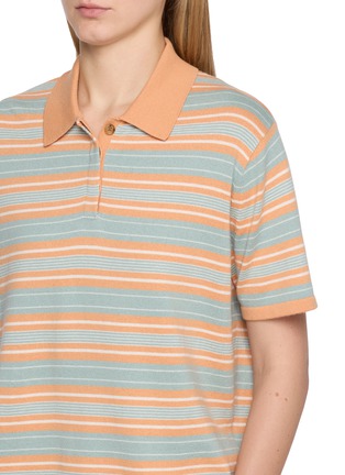  - GUEST IN RESIDENCE - Short Sleeve Stripe Rugby Knit Polo Shirt