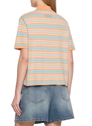 Back View - Click To Enlarge - GUEST IN RESIDENCE - Short Sleeve Stripe Rugby Knit Polo Shirt