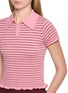  - GUEST IN RESIDENCE - Smocked Shrunken Striped Cashmere Knit Polo Shirt