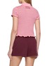 Back View - Click To Enlarge - GUEST IN RESIDENCE - Smocked Shrunken Striped Cashmere Knit Polo Shirt