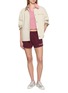 Figure View - Click To Enlarge - GUEST IN RESIDENCE - Smocked Shrunken Striped Cashmere Knit Polo Shirt
