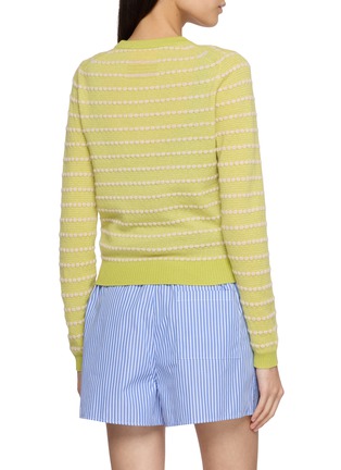 Back View - Click To Enlarge - GUEST IN RESIDENCE - Pebble Stripe Cashmere Knit Cardigan