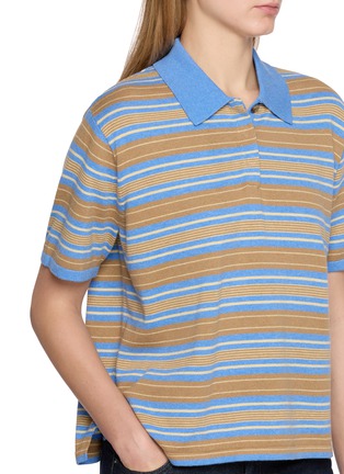  - GUEST IN RESIDENCE - Short Sleeve Stripe Rugby Knit Polo Shirt