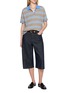 Figure View - Click To Enlarge - GUEST IN RESIDENCE - Short Sleeve Stripe Rugby Knit Polo Shirt