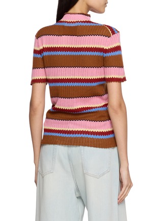 Back View - Click To Enlarge - GUEST IN RESIDENCE - Palazzo Striped Knit Top