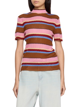 GUEST IN RESIDENCE | Palazzo Striped Knit Top