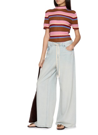 GUEST IN RESIDENCE | Palazzo Striped Knit Top