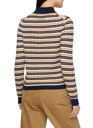 Back View - Click To Enlarge - GUEST IN RESIDENCE - Track Striped Knit Polo