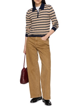 Figure View - Click To Enlarge - GUEST IN RESIDENCE - Track Striped Knit Polo
