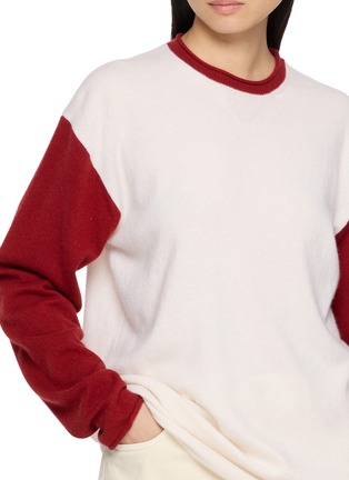  - GUEST IN RESIDENCE - Colour Block Oversized Baseball Crewneck Top