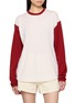 GUEST IN RESIDENCE Colour Block Oversized Baseball Crewneck Top